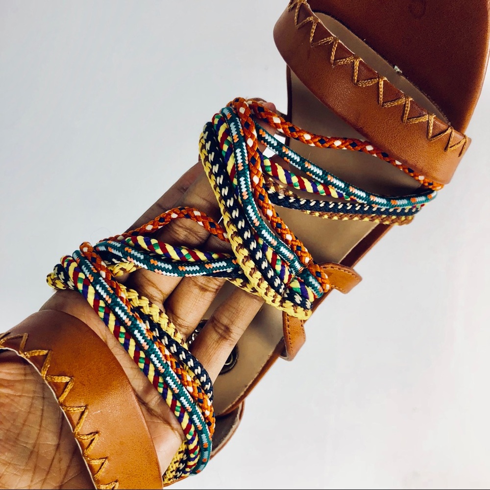 EXE genuine leather tribal sandals - Picture 7 of 8